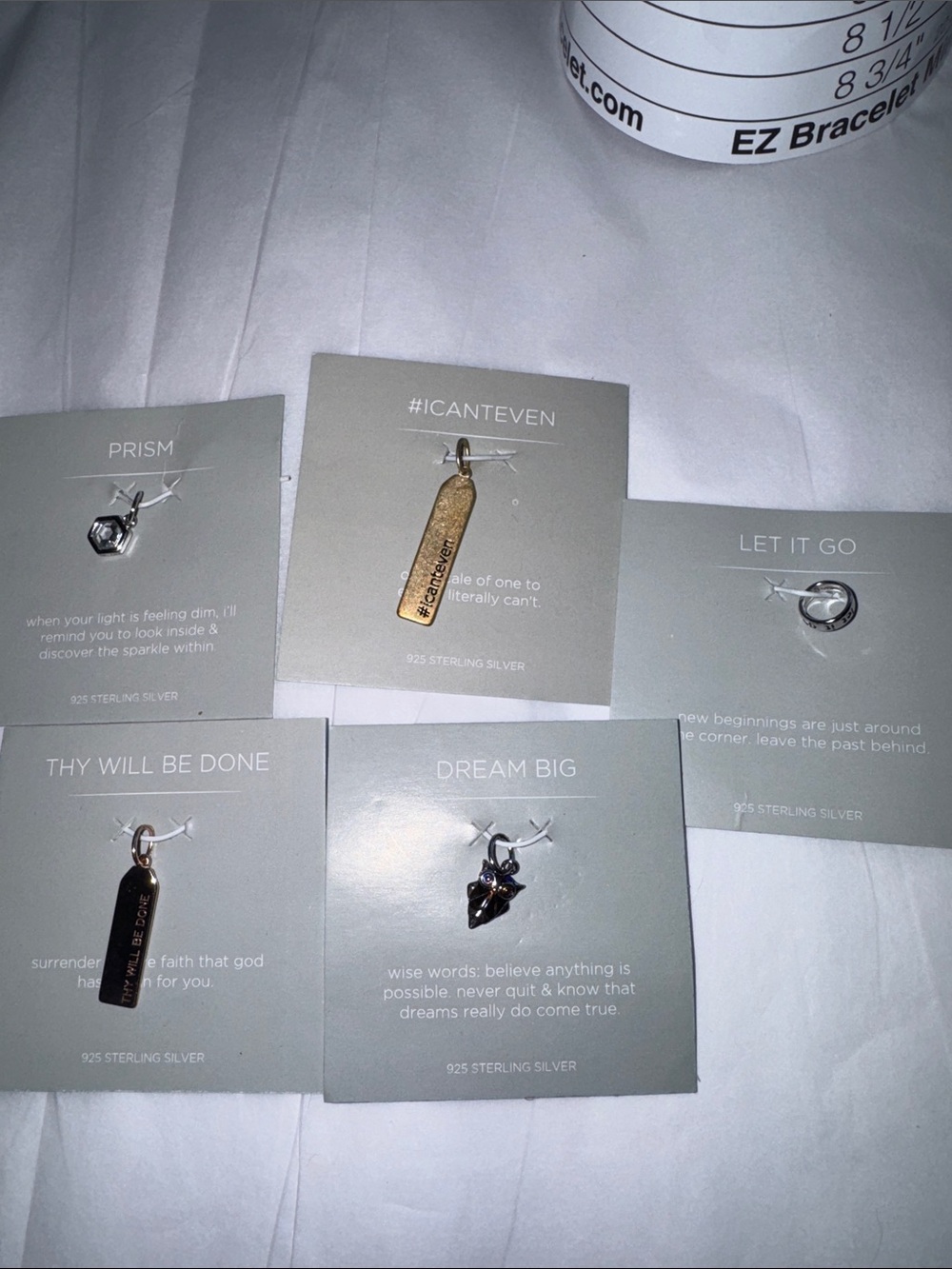 Origami Owl CORE 925 Sterling Silver Charm Lot of 5